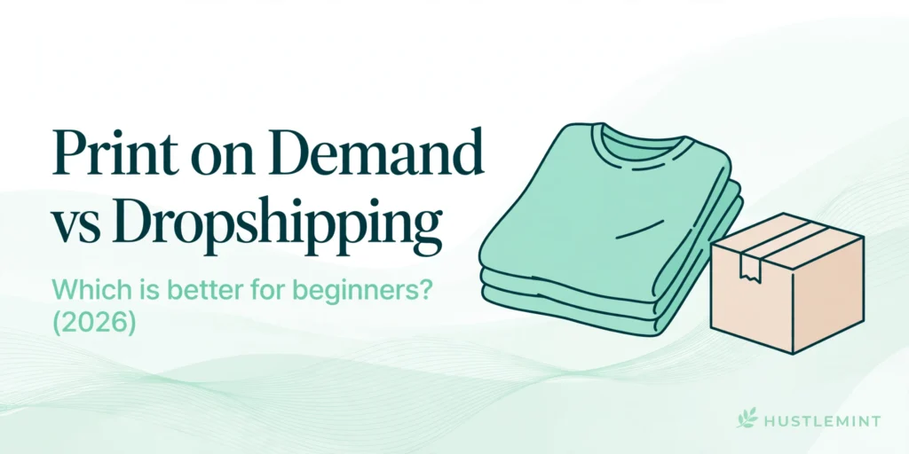Print on demand vs dropshipping comparison — HustleMint